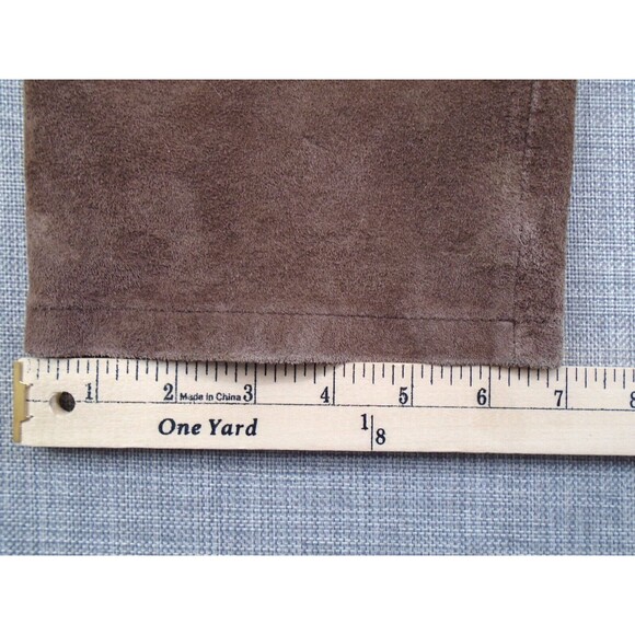 MARGARET GODFREY Suede Style 100% Leather Pants Women's 32" Waist Brown Western - Picture 3 of 16